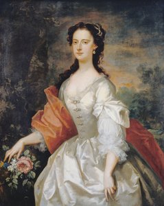 Portret van een vrouw in het wit